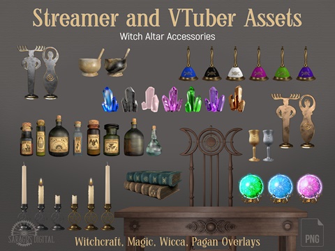 Witchy Altar Twitch Streamer and Vtuber Assets, Witch Kitchen Stream ...