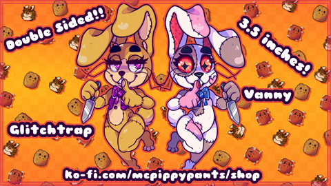 Pre Order Vanny Glitchtrap Acrylic Charm Mcpippypants S Ko Fi Shop Ko Fi Where Creators