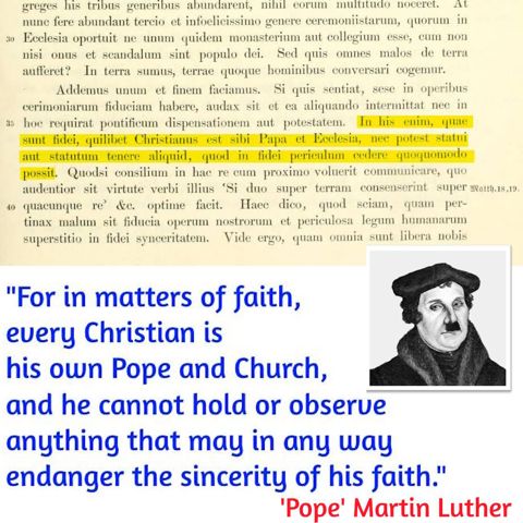 Martin Luther - Pope of his own church