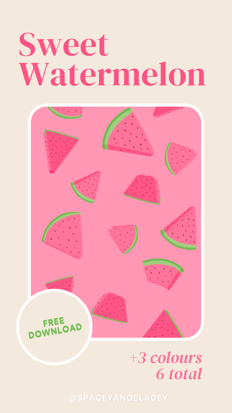 Sweet Watermelon Mobile Wallpaper - Spacey Angel Acey's Ko-fi Shop - Ko ...