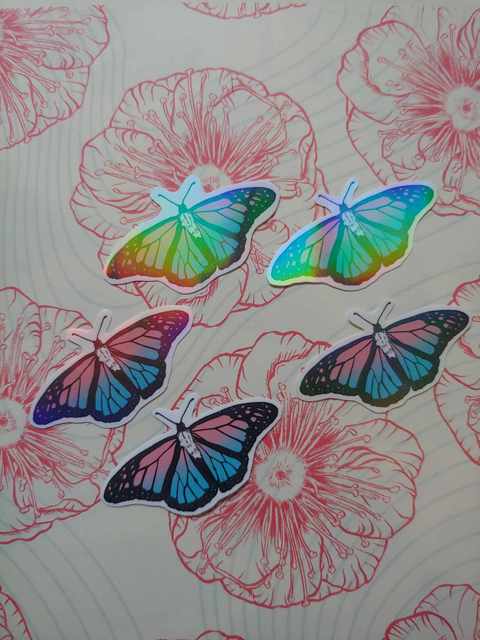 trans butterfly stickers