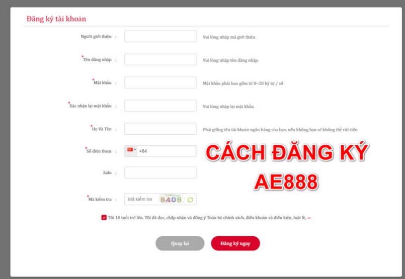 Cách đăng ký tài khoản AE888 trên điện thoại diễn ra như thế nào?