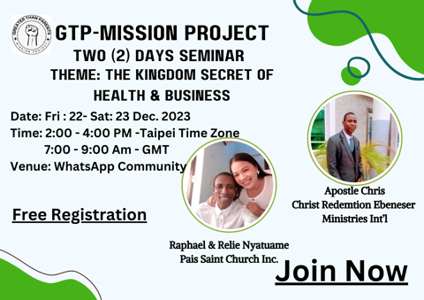 GTP-Mission Project Free 2 Days Seminar