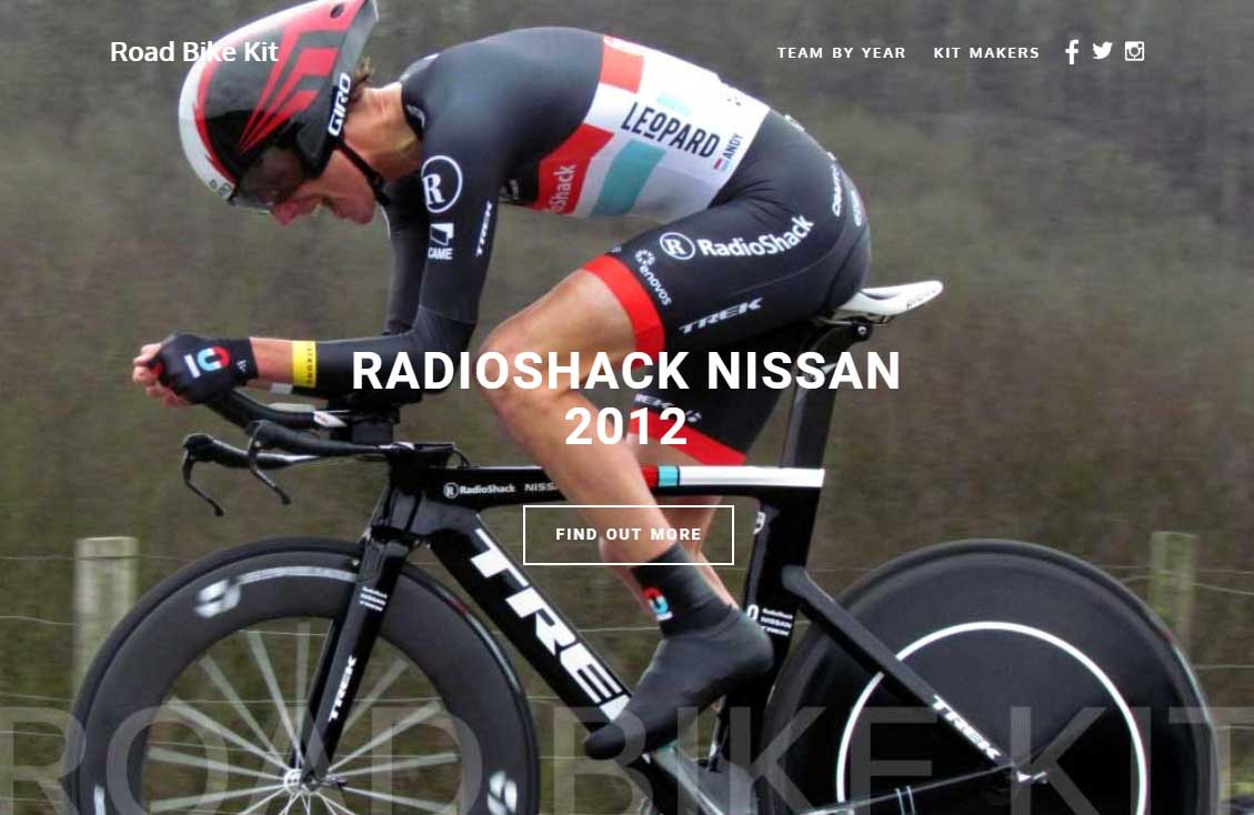 Radioshack Nissan Trek team kit archive 2012