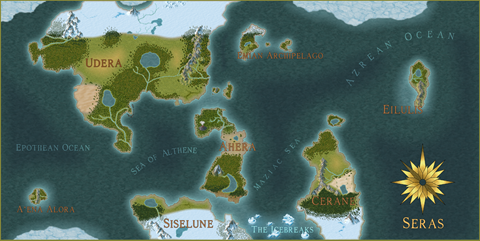 Seras, World Map
