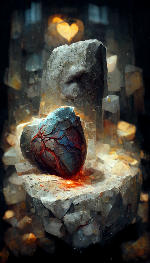 A beating heart of stone