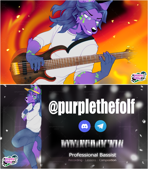 PurpletheFolf Card Design