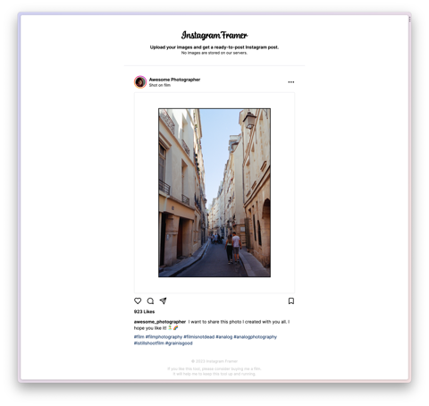 Instagram Framer