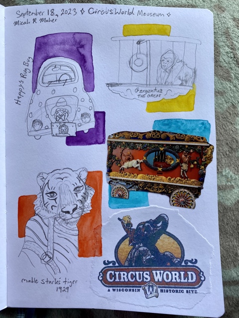 Circus World Artjournal Page
