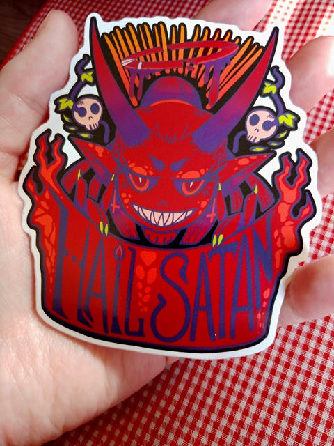 Hail Satan Sticker - Doodlemunster's Ko-fi Shop - Ko-fi ️ Where ...