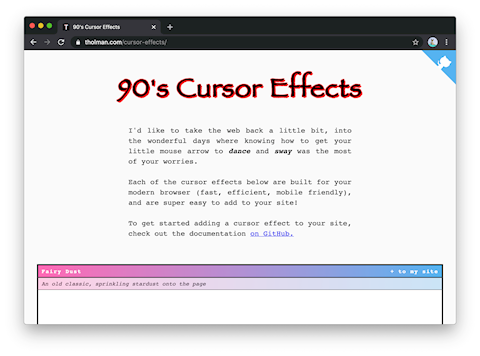 90's Cursor Effects!