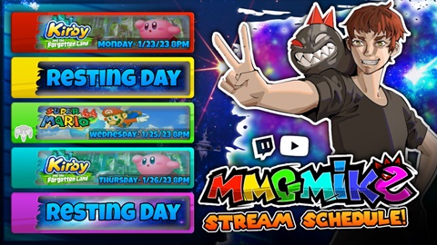 Stream Schedule For the Week of 1/23/2023