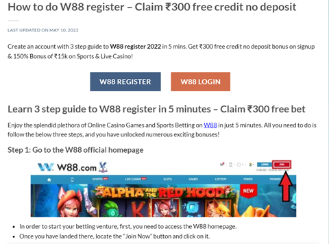 How to Register W88 Betting Account Within 1 Minute