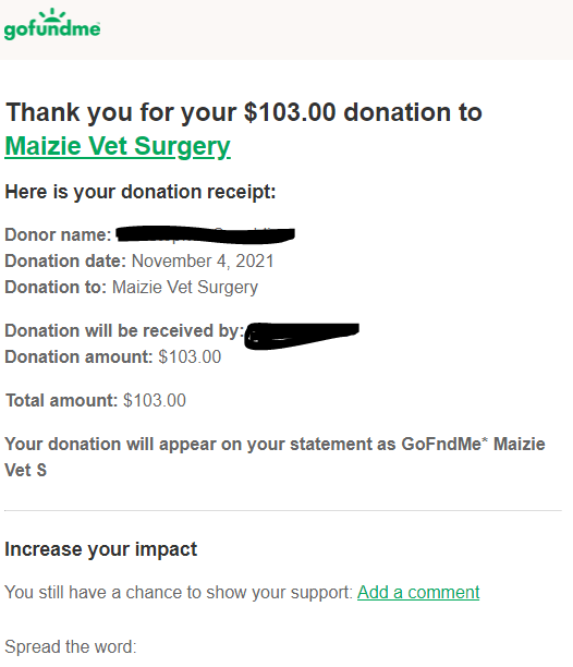 Maizie Donation