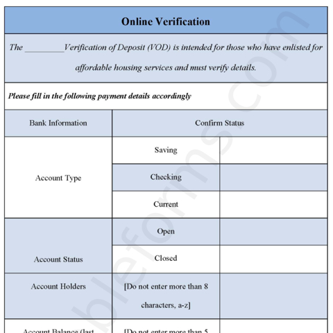 Online Verification Fillable PDF Template - Editable Forms's Ko-fi Shop ...