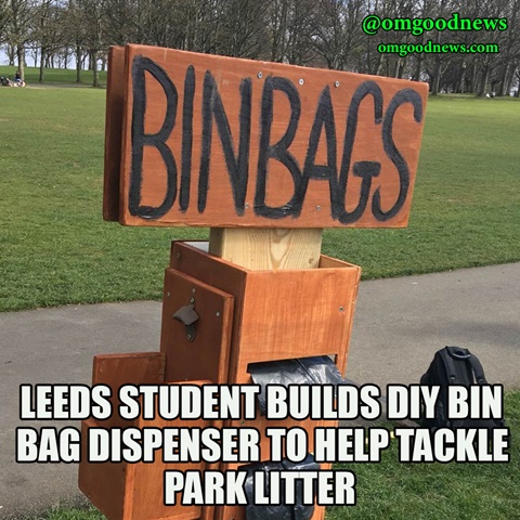 Leeds student builds DIY bin bag dispenser