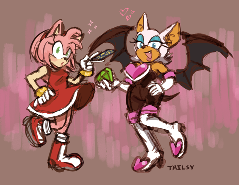 2023 | Amy and Rouge comm