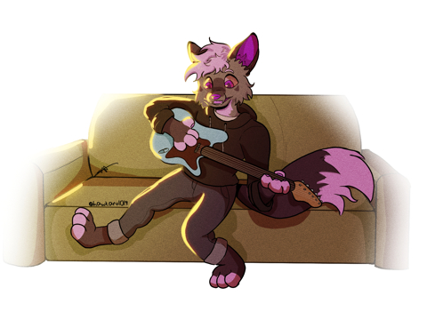 Robyn Playing Guitar Commission