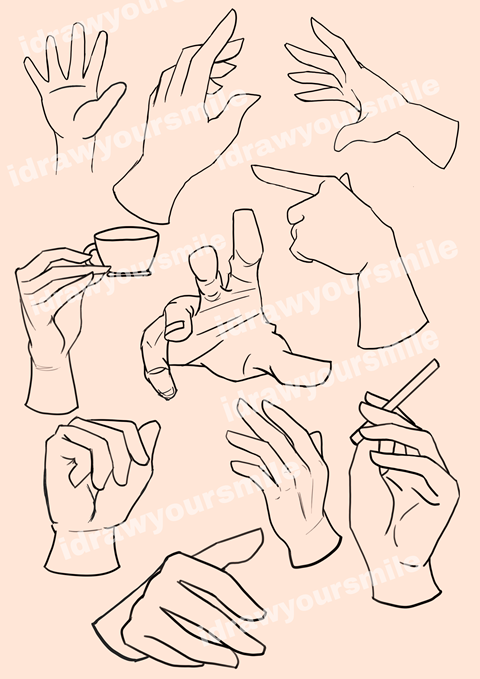 Hands sketch practice