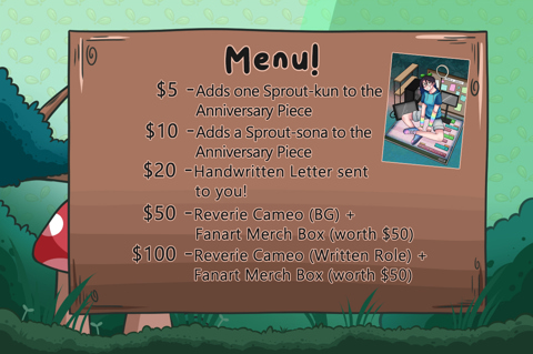Menu for Donothon!