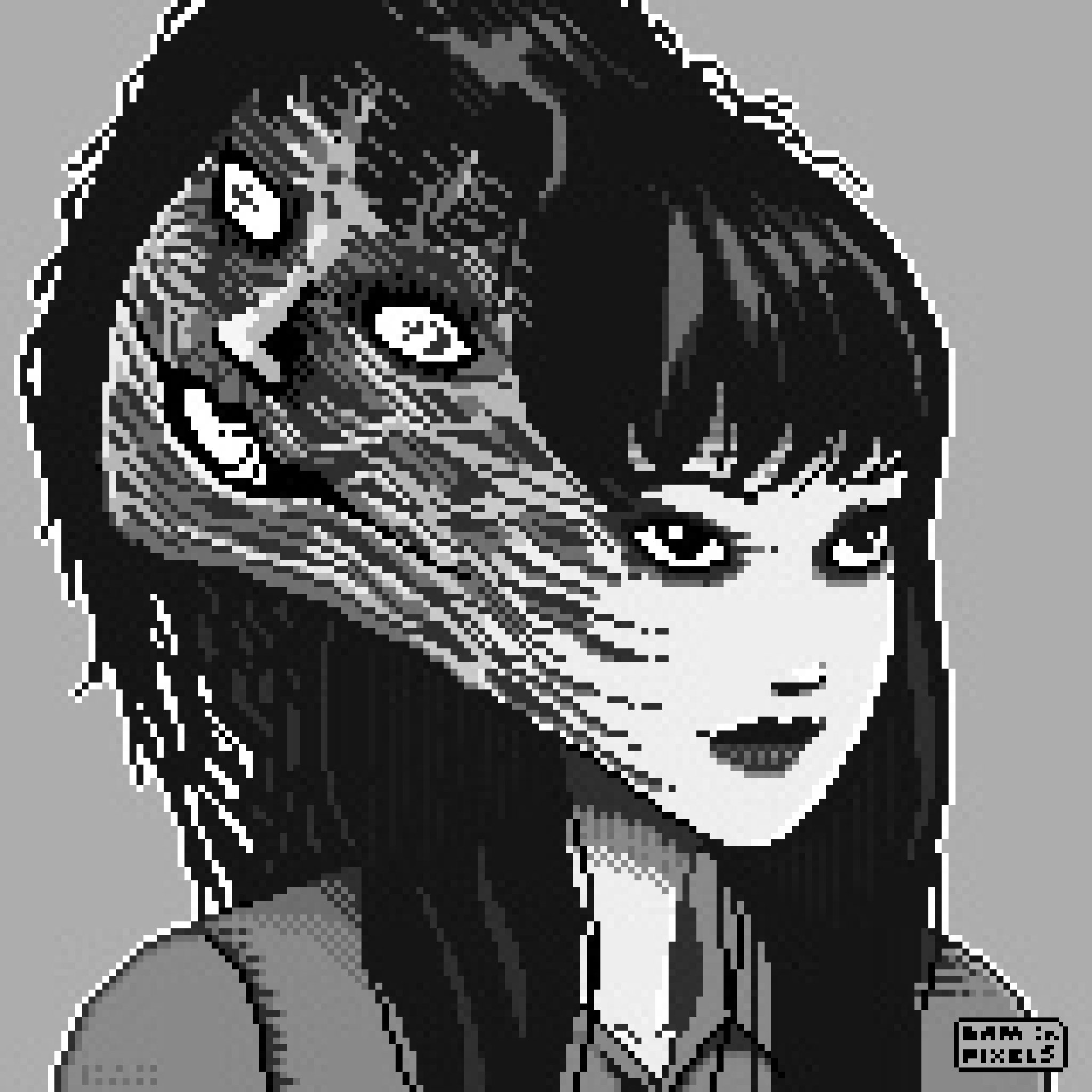 Tomie Pixel Art (Manga by Junji Ito) - Click to view on Ko-fi - Ko-fi ️ ...