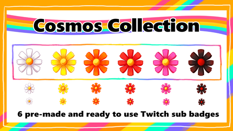 💐 3 new twitch sub badge collections 💐