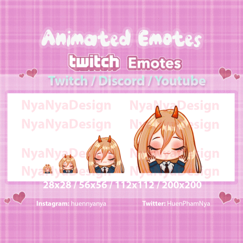 ChainsawMan emote ~ cute Power with WoW animated emote for your Twitch ...