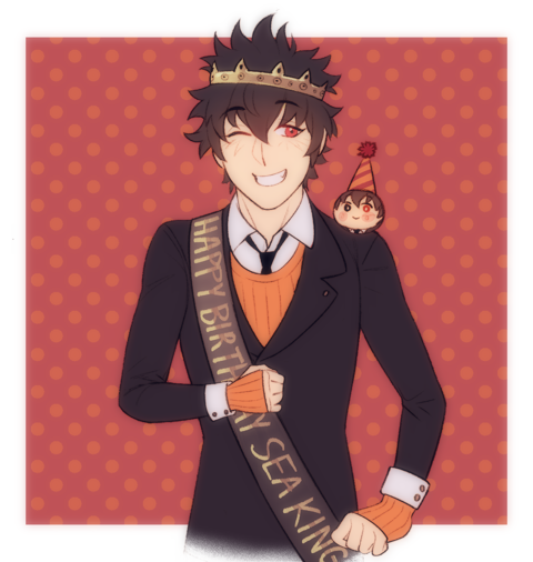 Ryuki the Birthday King ko-fi sketch comm