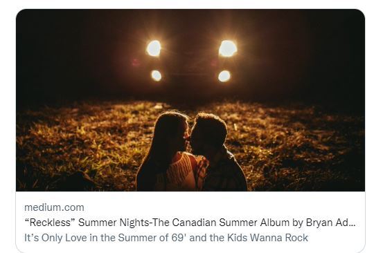 “Reckless” Summer Nights-The Canadian Summer Album