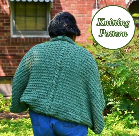Mountain Hermit Garden Shrug [Free Knitting Pat.]