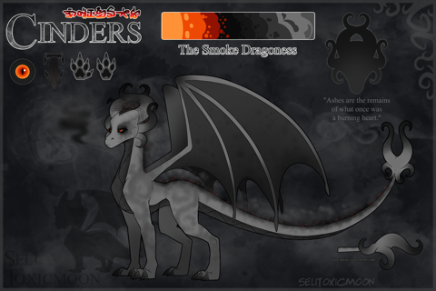 Cinders the Smoke Dragoness (Character Sheet)