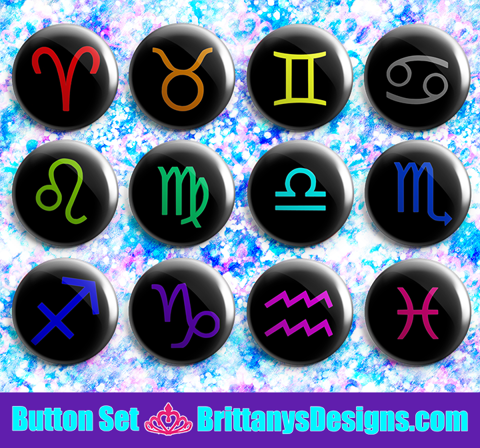 Zodiac Button Set