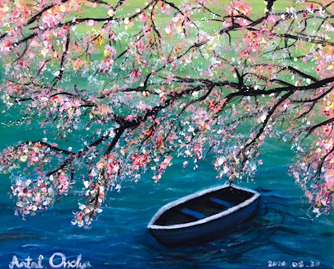 🌸 Cherry Blossom acrylic painting 🌸