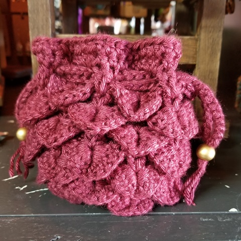 Berry Dragon Scale Dice Bag 