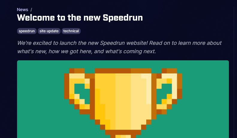 Speedrun.com Updates