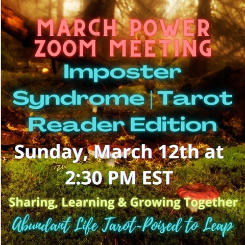 Mar Power Zoom Meeting Sun, 3/12/23 @ 2:30 PM EST