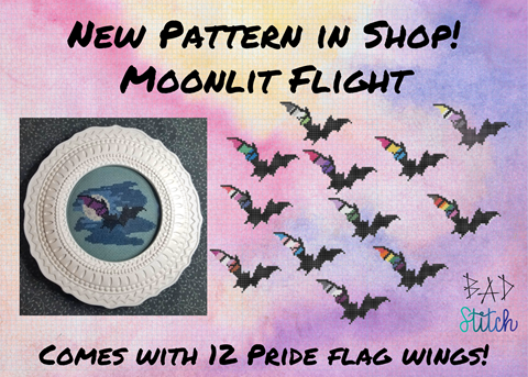 Moonlit Flight Cross Stitch Pattern