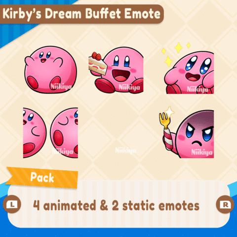 💗​ 🍰​ Kirby's Dream Buffet emotes!! 🍰​ 💗​