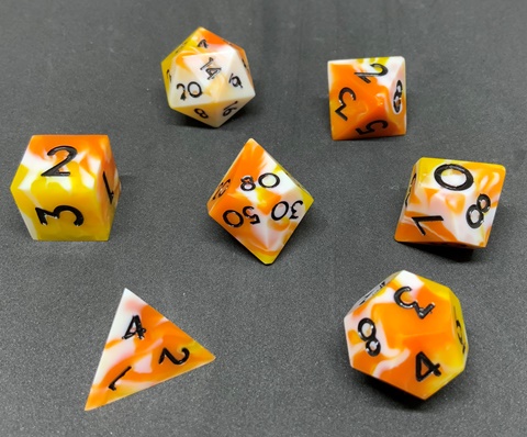 Candy Corn dice set (finished)