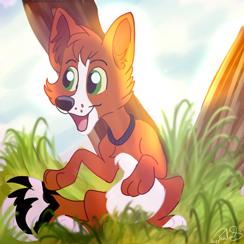 cartoon little fox