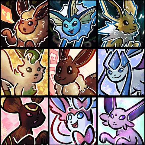 Eeveelution Squad  Pokemon eeveelutions, Cute pokemon wallpaper,  Eeveelutions