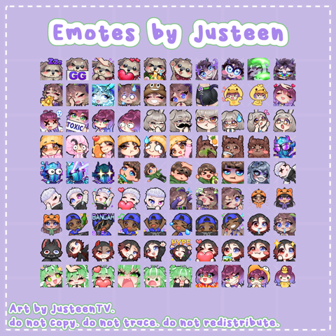 A little showcase for my favorite emotes! <3