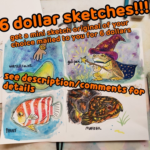 6 dollar mini commissions!