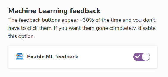 Beta domain change & ML feedback opt-out