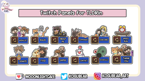 Twitch Panels for @TLDRin
