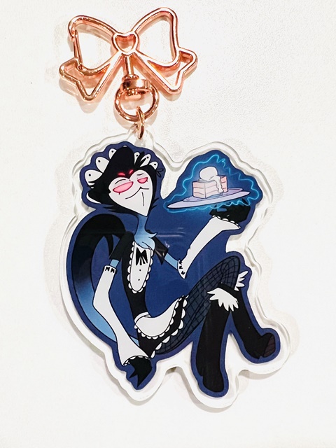 Helluva Boss Stolas Cafe Maid Outfit acrylic keychain charm ...