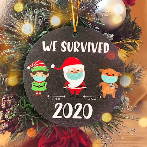 2020 We Survived Christmas Ornament
