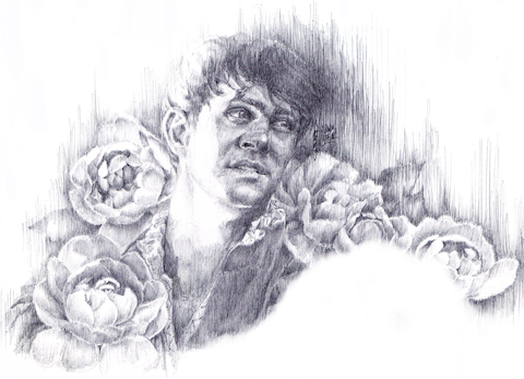 Another sketch with flowers