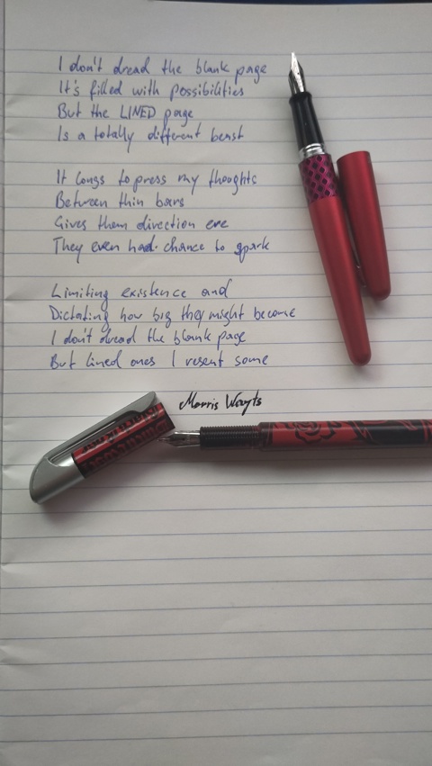 Little poem in honor of my new fountain pen