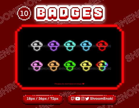 Pixel Heart Twitch Badges - glitchedinorbit's Ko-fi Shop - Ko-fi